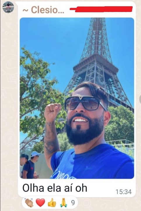 Print de aluna ou aluno: Clésio em Paris